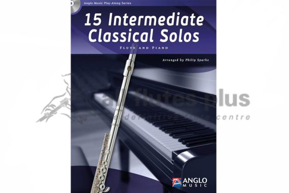 15 Intermediate Classical Solos-Flute & Piano