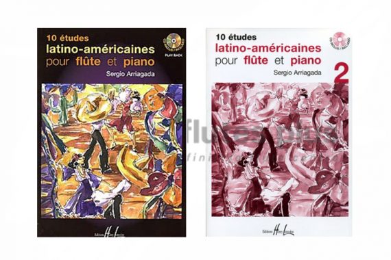 Arriagada 10 Latin American Studies-Flute Piano and CD-Lemoine