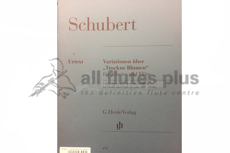 Schubert Variations on Troeckne Blumen-Flute and Piano