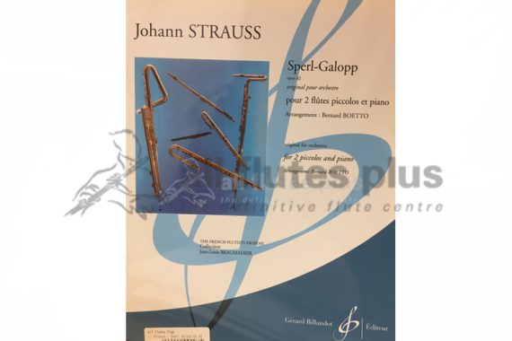 Strauss Sperl Galopp Opus 42-Two Piccolos and Piano