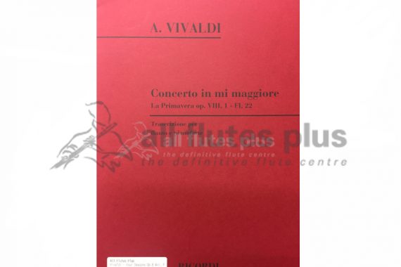 Vivaldi Concerto in E Major Opus 8 F1 22 La Primavera-Flute and Piano-Ricordi