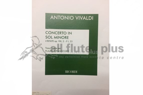 Vivaldi Concerto in G Minor L'Estate Op 8-Flute and Piano