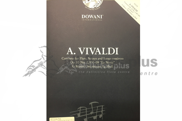 Vivaldi Concerto in G Minor La Notte-Flute and Piano with CD