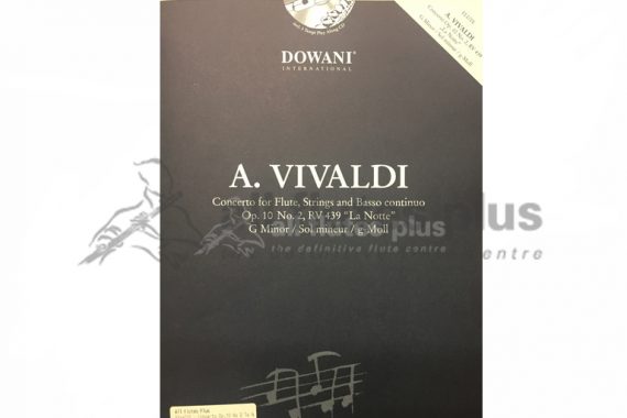 Vivaldi Concerto in G Minor Op 10 No 2 RV439 La Notte-Flute and Piano with CD-Dowani
