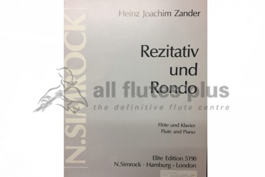 Zander Rezitativ und Rondo-Flute and Piano-Simrock