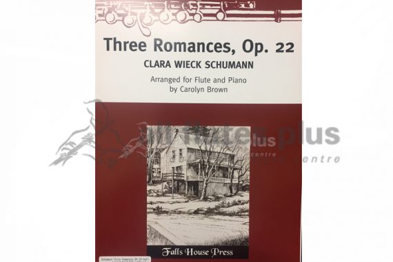 Clara Schumann Three Romances Op 22-Flute and Piano-Falls House Press