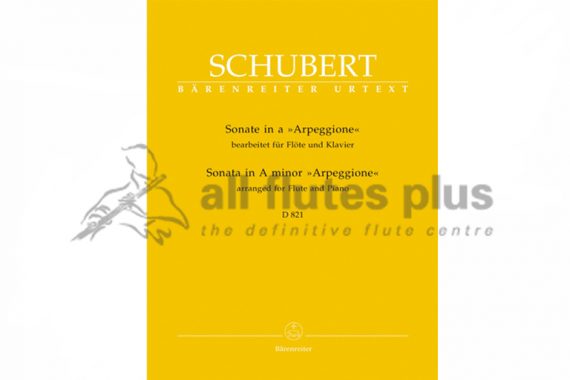 Schubert Sonata in A Minor D821 Arpeggione-Flute and Piano-Barenreiter