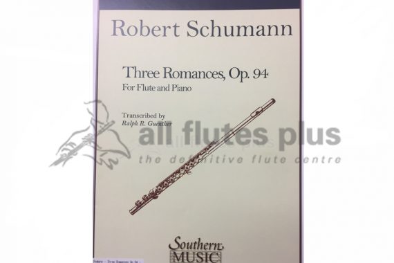 Schumann Three Romances Op 94-Flute and Piano-Southern Music