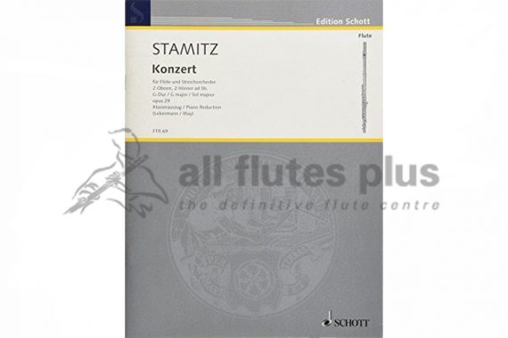 Stamitz Concerto in G Major-Flute and Piano-Schott