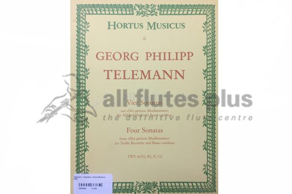 Telemann Four Sonatas-Flute and Basso Continuo