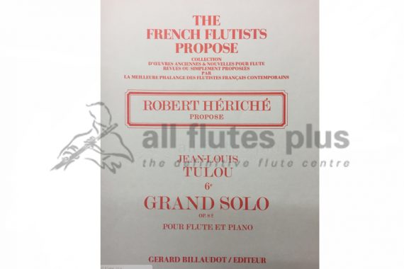 Tulou Grand Solo 6E Op 82-Robert Heriche-Flute and Piano-Billaudot