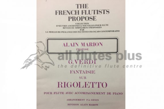 Verdi Fantasie Sur Rigoletto-Flute and Piano-Billaudot