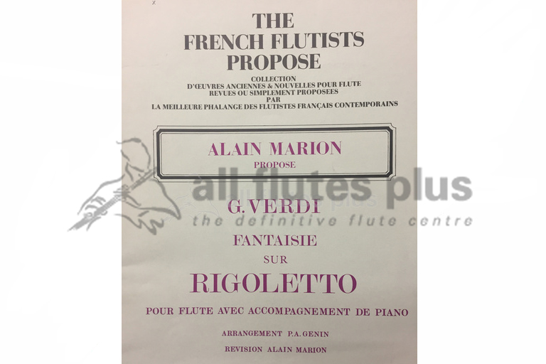Verdi Fantasie Sur Rigoletto for Flute and Piano