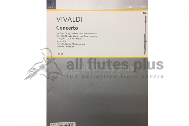 Vivaldi Concerto in D Major No 3 Il Cardellino RV 428-Flute and Piano-Schott