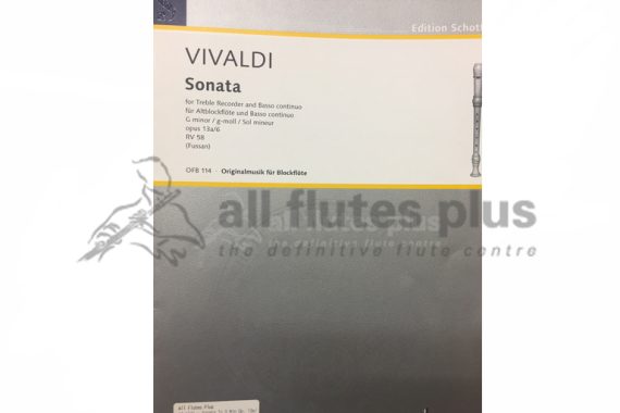 Vivaldi Sonata in G Minor RV58-Flute and Basso Continuo
