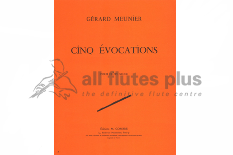 Meunier Cinq Evocations for Flute Solo
