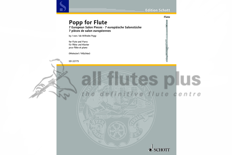 Popp for Flute-7 European Salon Pieces for Flute and Piano