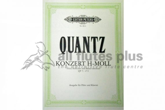 Quantz Concerto in B Minor QV5 272-Flute and Piano-Edition Peters