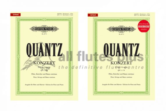 Quantz Concerto in G Major QV5 174-Flute and Piano-Edition Peters