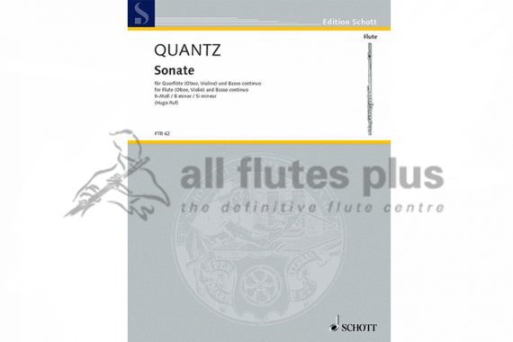 Quantz Sonata in B minor-Flute and Basso Continuo-Schott
