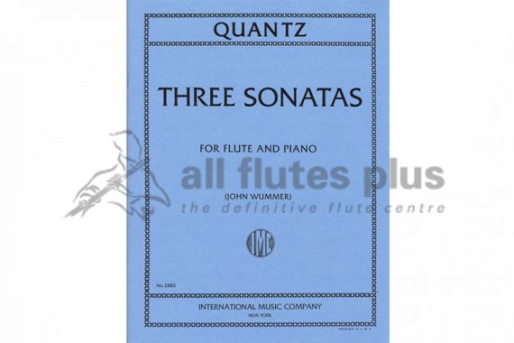 Quantz Three Sonatas-Flute and Piano-IMC