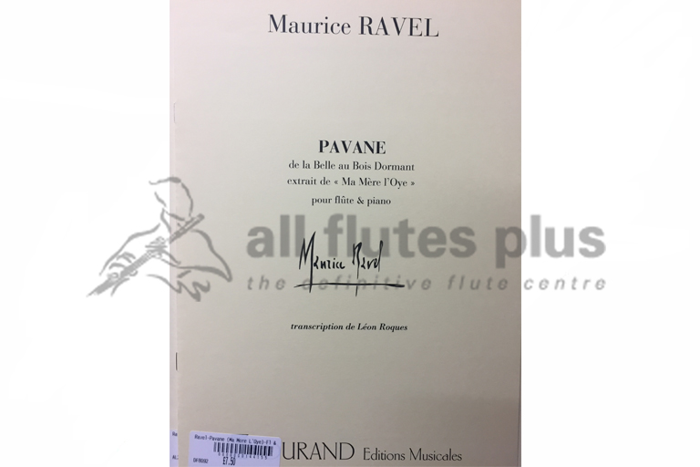 Ravel Pavane de la Belle au Bois Dormant for Flute and Piano