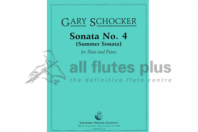 Schocker Sonata No 4 Summer Sonata-Flute and Piano