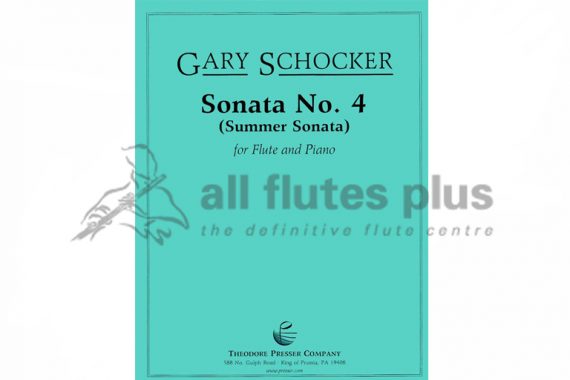 Schocker Sonata No 4 Summer Sonata-Flute and Piano-Theodore and Presser