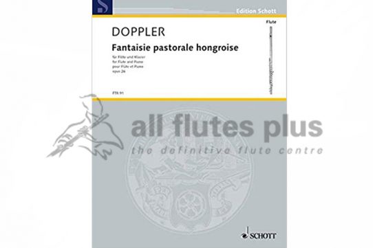 Doppler Fantaisie Pastorale Hongroise Op 26-Flute and Piano-Schott