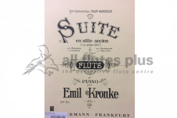 Kronke Suite en Stile Ancien for Flute and Piano