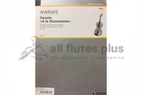 Marais Sonata A La Maresienne for Flute and Basso Continuo