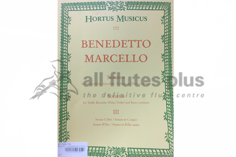 Marcello Sonatas III for Flute & Basso Continuo