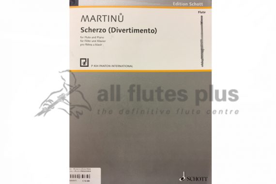 Martinu Scherzo-Divertimento-Flute and Piano-Schott Edition