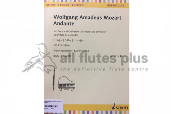 Mozart Andante in C Major KV315 for Flute & Piano