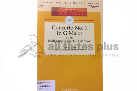 Mozart Concerto No 1 in G Major K313-Flute and Piano with CD-Carl Fischer
