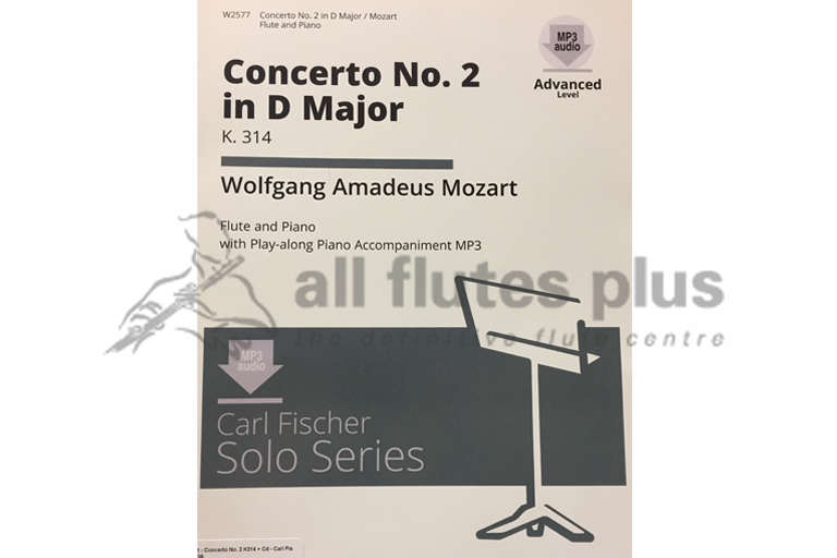 Mozart Concerto No 2 in D Major K314-Flute and Piano with Play-Along