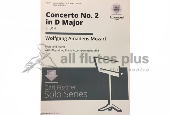 Mozart Concerto No 2 in D Major K314-Flute and Piano with Play-Along