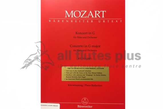 Mozart Concerto in G Major-KV313-Flute and Piano-Barenreiter-The Authoritative Performing Edition