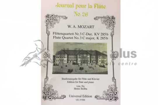 Mozart Flute Quartet No 3 in C Major KV285b-Flute and Piano-Universal Edition