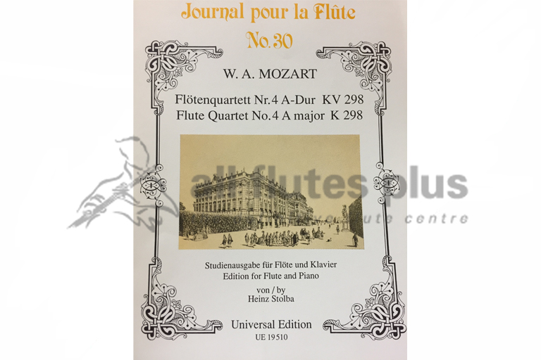 Mozart Flute Quartet No 4 in A Major KV298 for Flute and Piano