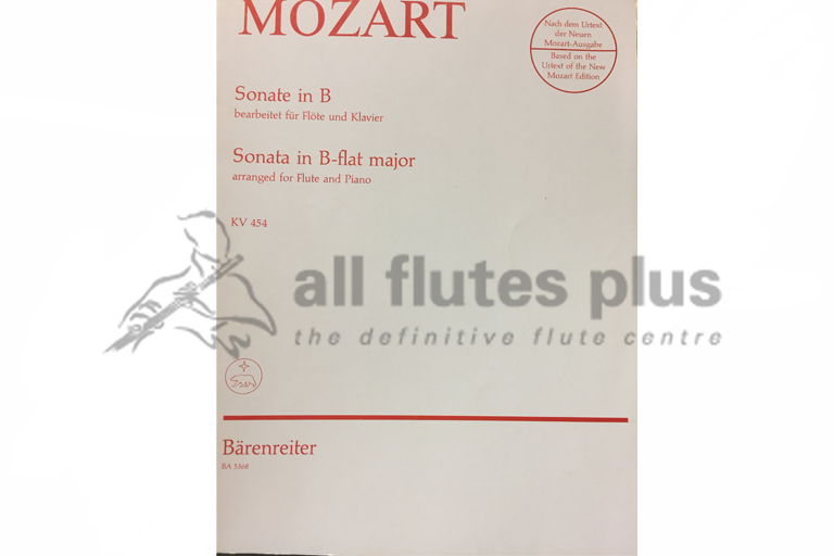 Mozart Sonata in B Flat Major KV454 for Flute and Piano