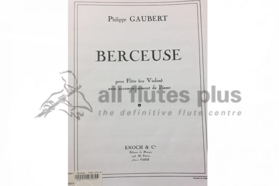 Gaubert Berceuse-Flute and Piano-Enoch