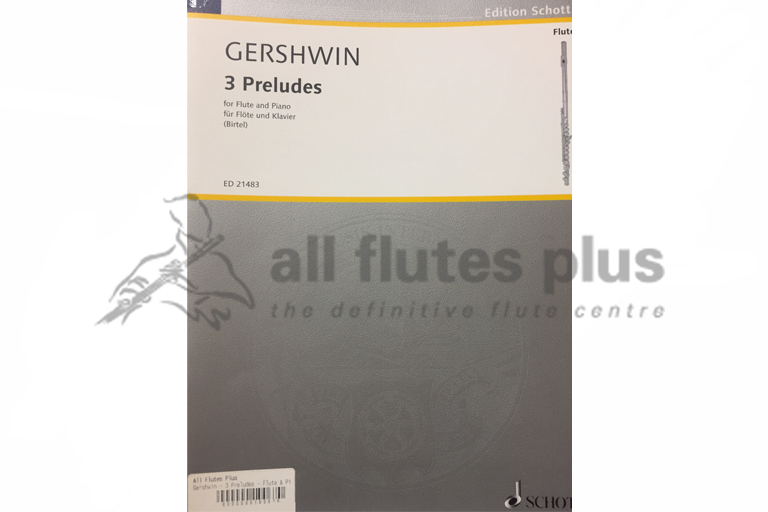 Gershwin 3 Preludes for Flute & Piano
