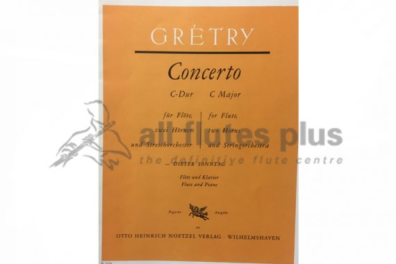 Gretry Concerto in C Major-Flute and Piano-Otto Heinrich Noetzel Verlag