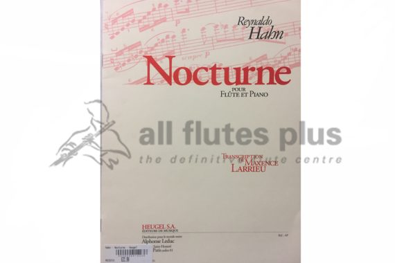 Hahn Nocturne for Flute and Piano