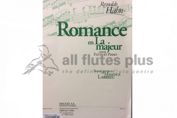 Hahn Romance in A Major-Flute and Piano-Heugel