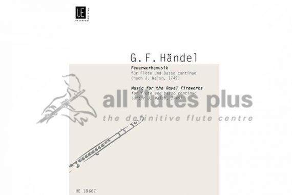 Handel Fireworks Music-Flute and Basso Continuo-Universal Edition