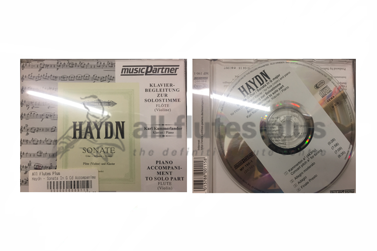 Haydn Sonata in G Major Play-Along CD to Solo Flute Part-Edition Peters/Musicpartner