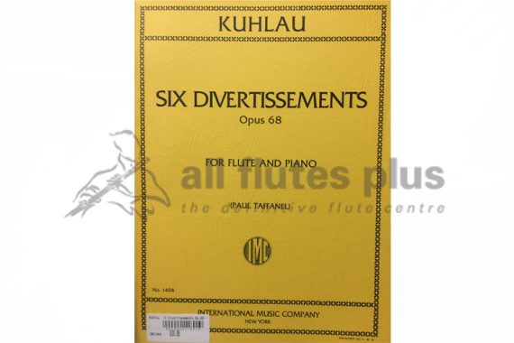 Kuhlau 6 Divertissements Opus 68-Solo Flute-IMC