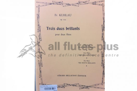 Kuhlau Trois Duos Brillants Op 102-Two Flutes-Billaudot